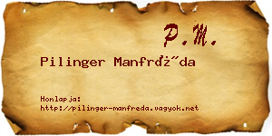 Pilinger Manfréda névjegykártya